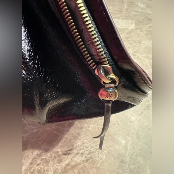 Vintage Hobo black leather shoulder bag convertible strap satchel - Picture 8 of 13